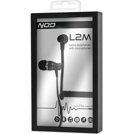 Ακουστικά Handsfree NOD L2M In-ear μεταλλικά με Βύσμα 3.5mm Μαύρο